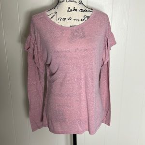Pink Ruffle Sleeve Top